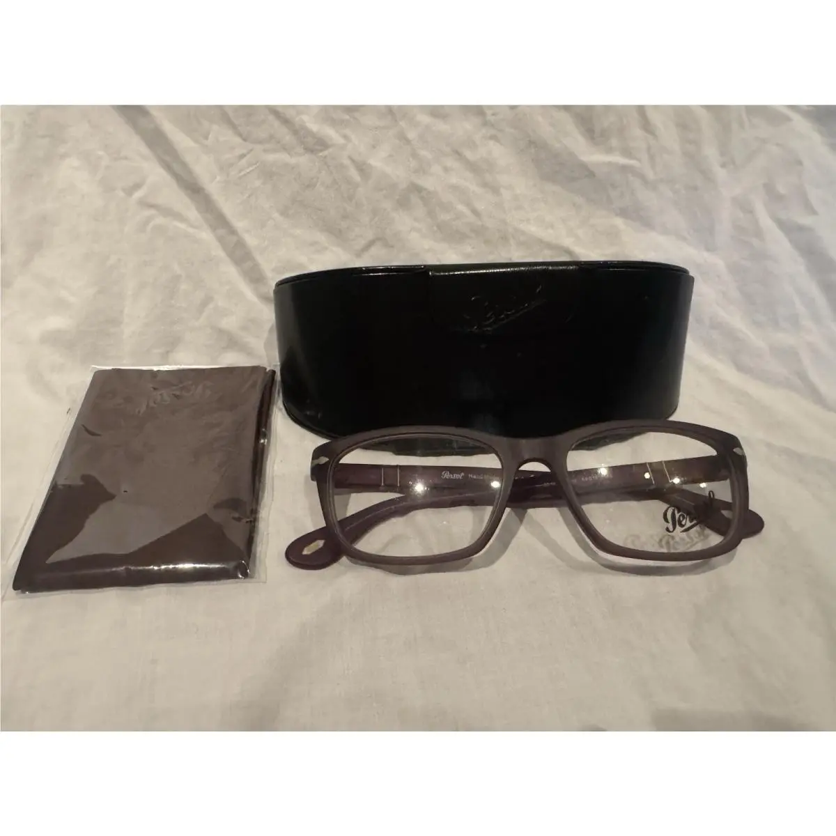 Persol Eyeglasses Purple Frames Clear Lenses 3012-V 990 54-18 145 with Case