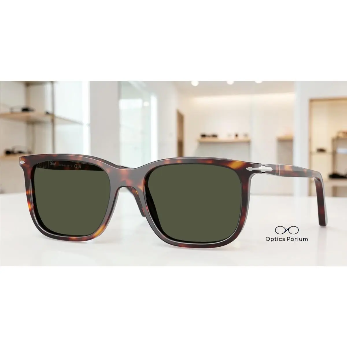 Persol PO3357S 24 31 Renzo Havana Green 56 mm Unisex Sunglasses
