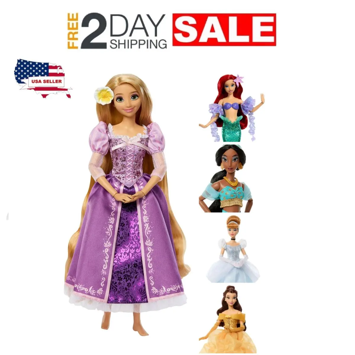 2026 Disney Princess Cinderella Sparkling Fashion Doll Dress Accessories Mattel