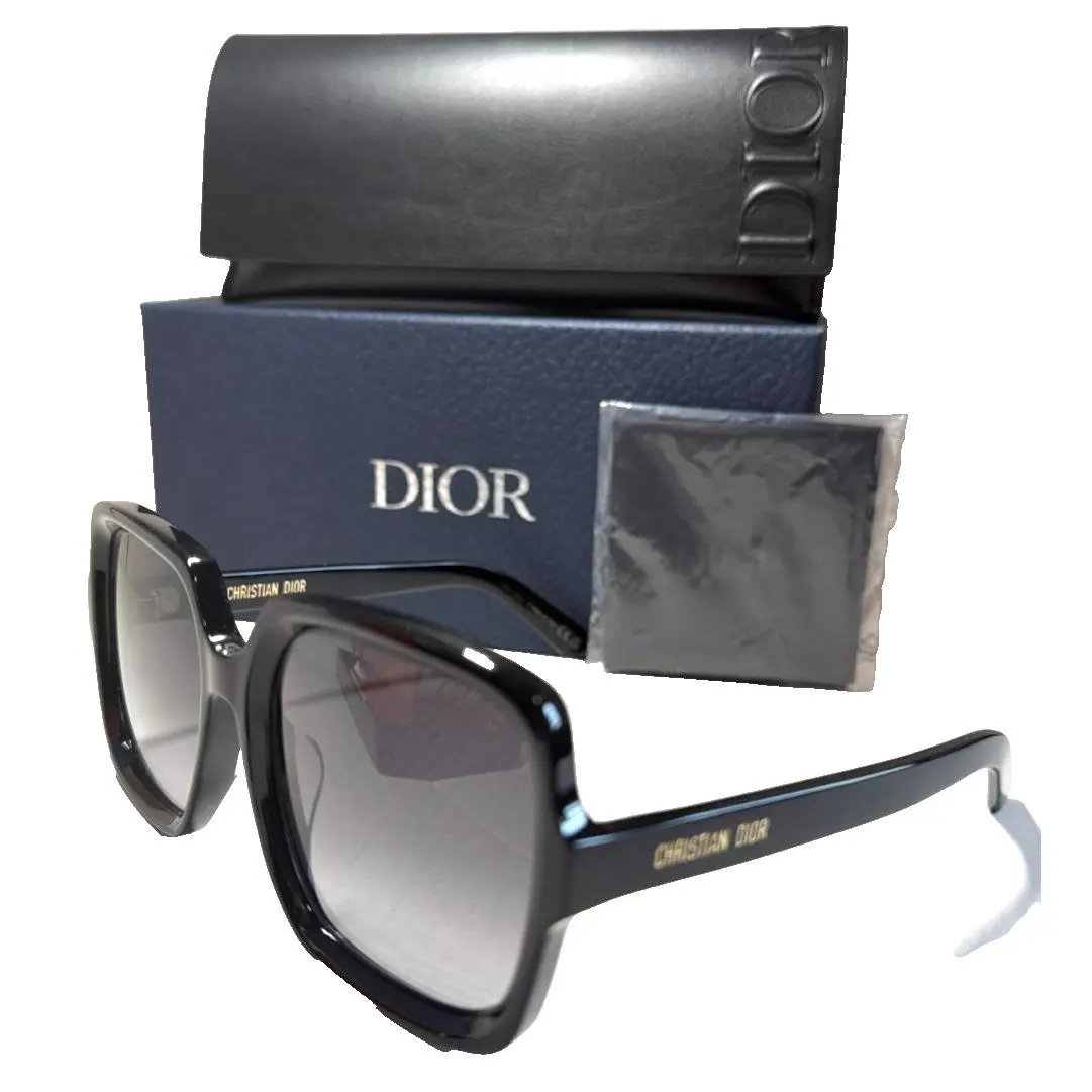 Christian Diormidnight S4F 10A1 Shiny Black/grey Gradient Lens Sunglasses 56-19