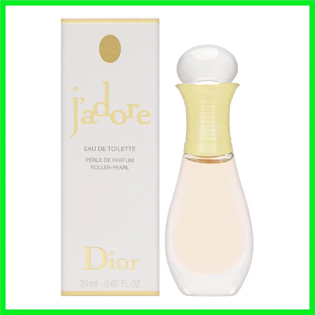 Dior Jadore Roller Pearl Eau De Toilette Spray Rollerball For Women 0.67 Ounce