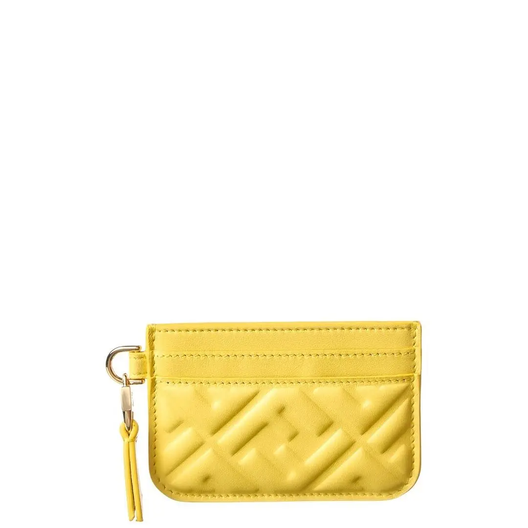 Fendi Baguette Leather Card Case Women`s Yellow