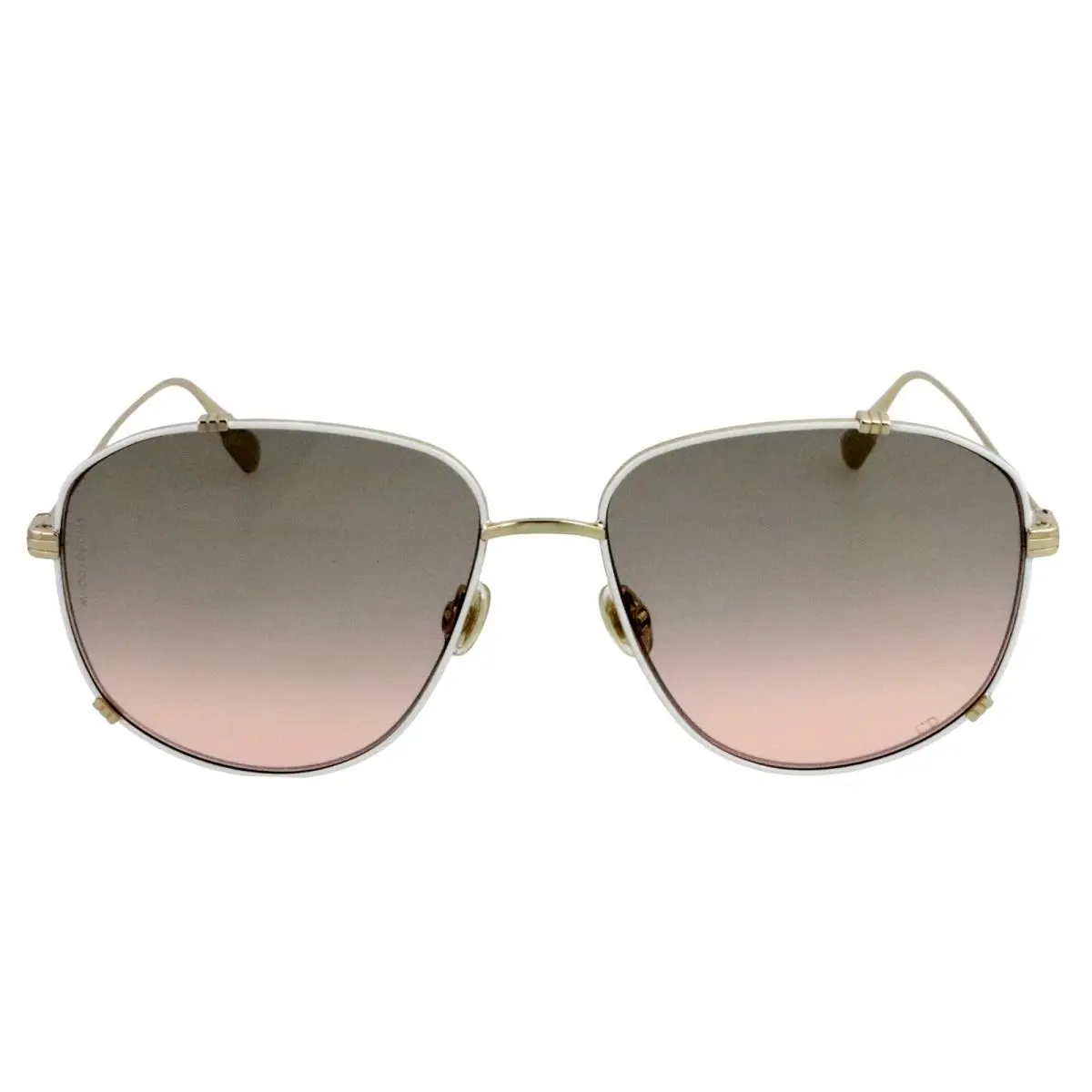 Christian Dior Monsieur3 24SFF 56mm Gold White Square Sunglasses Italy