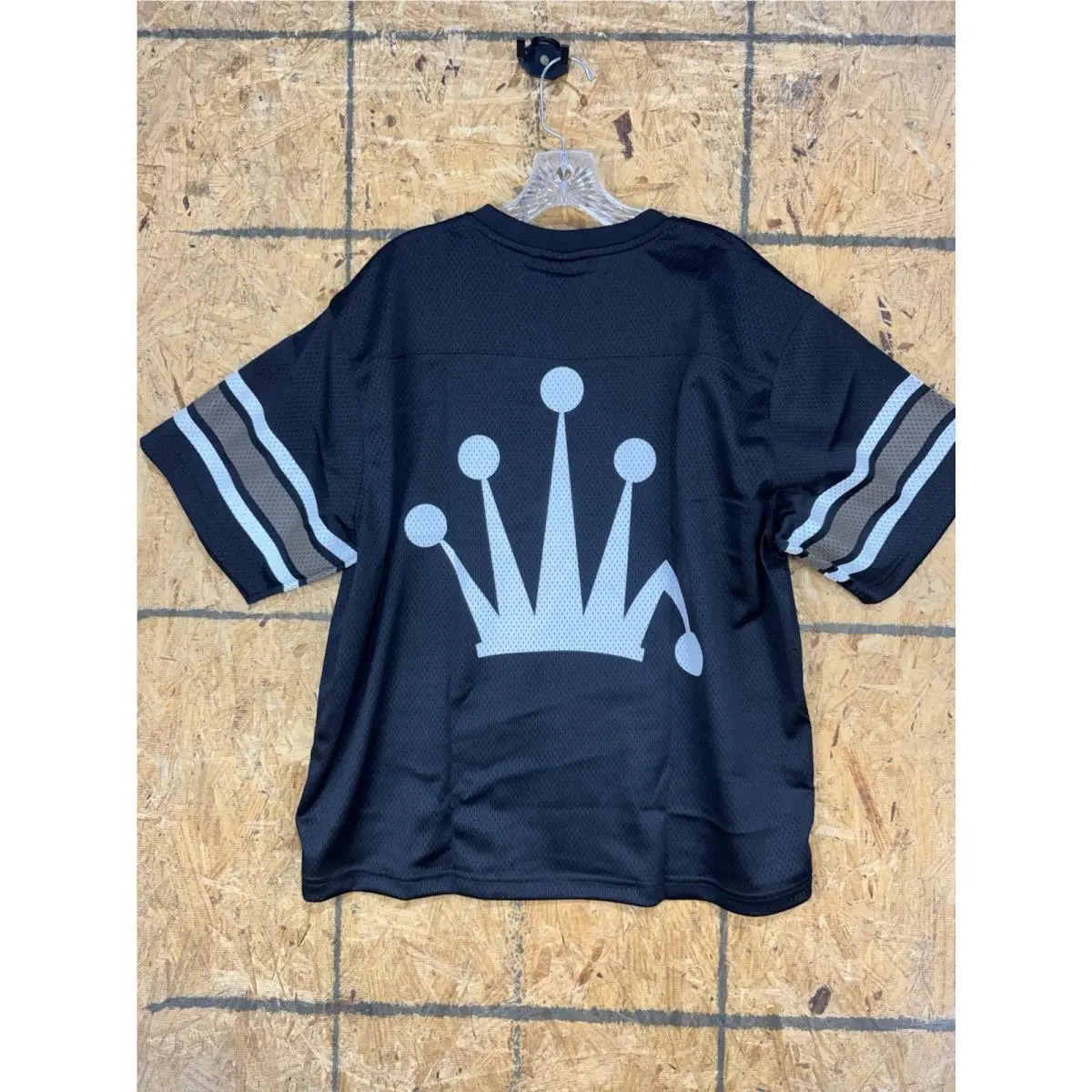 Stussy Cropped Football Jersey Size Medium Black