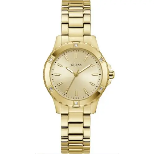 Guess Quartz Gold Tone Gold Dial Women`s Watch GW0948L2