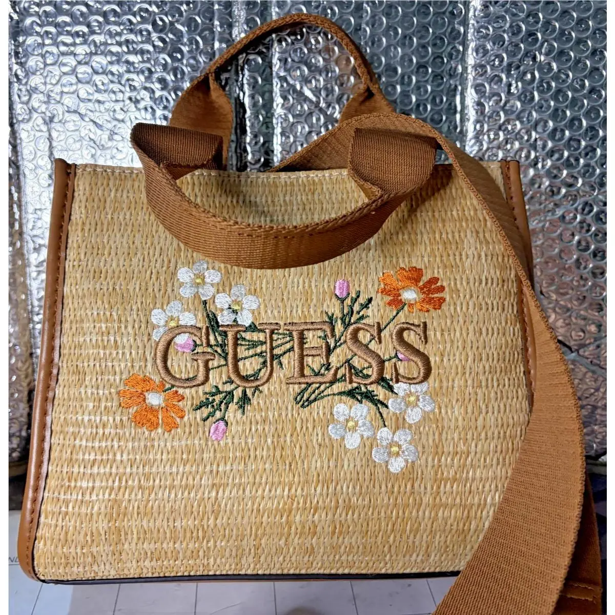 Kimmie Mini Guess Handbag Shoulder in Natural