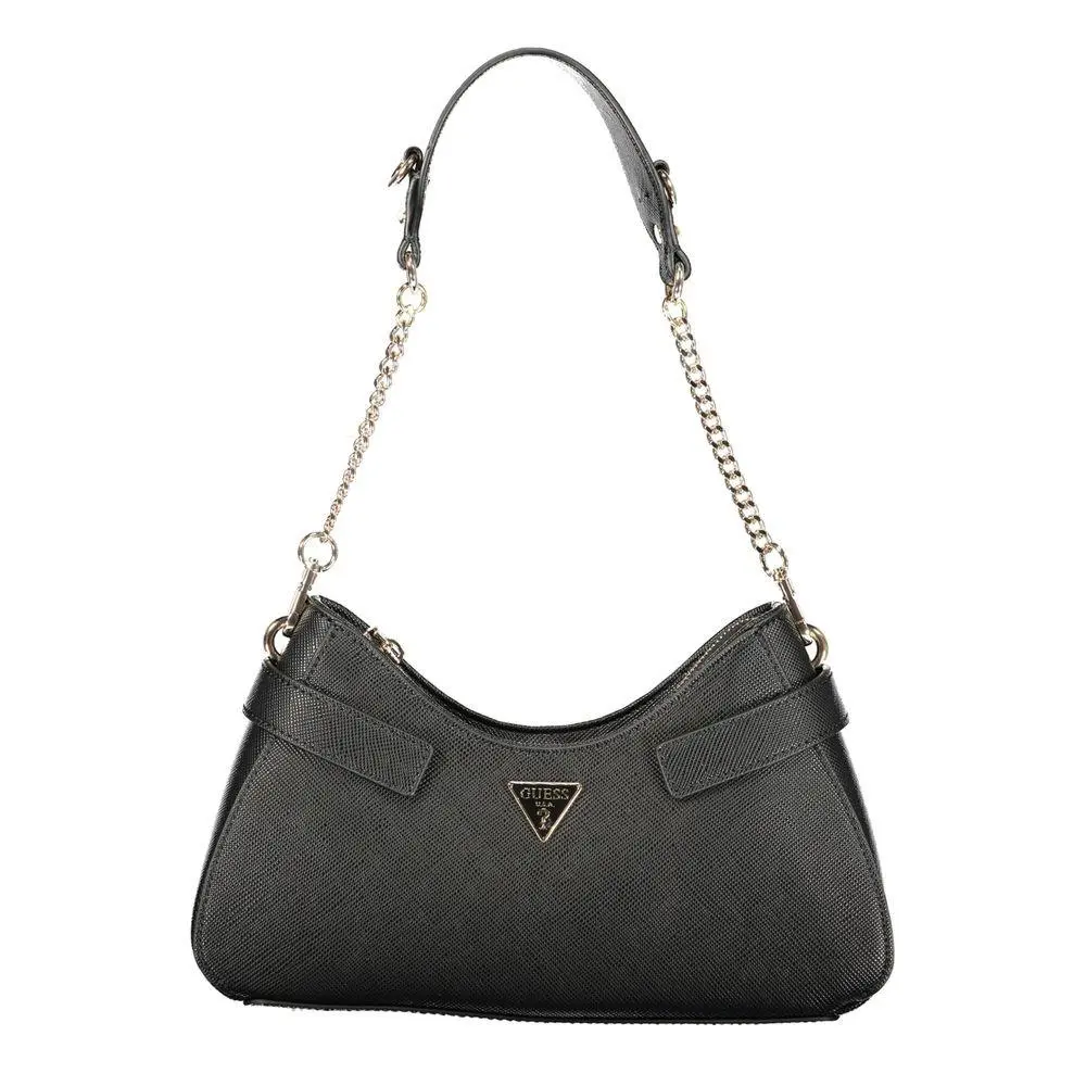 Jeans Black Polyurethane Women`s Handbag - GU-42833 by Guess