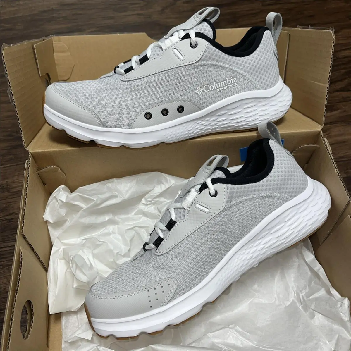 Columbia Pfg Castback Mens Gray White Fishing Shoes Omni Max Size 8