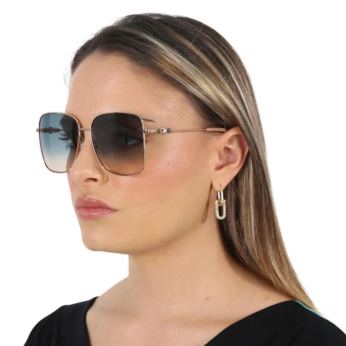 Jimmy Choo Blue Gradient Square Ladies Sunglasses Hester/s 0BKU/I4 59