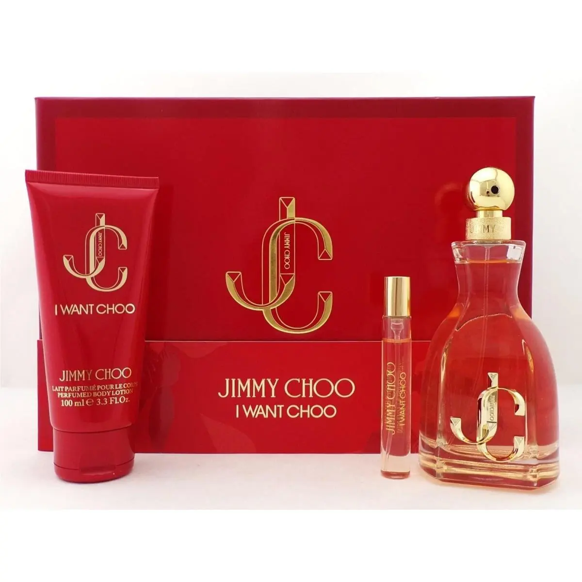 Set-jimmy Choo I Want Choo W 3pc. Set 3.4 Edp Spr/ .25 Edp Spr/ 3.4 Lotion