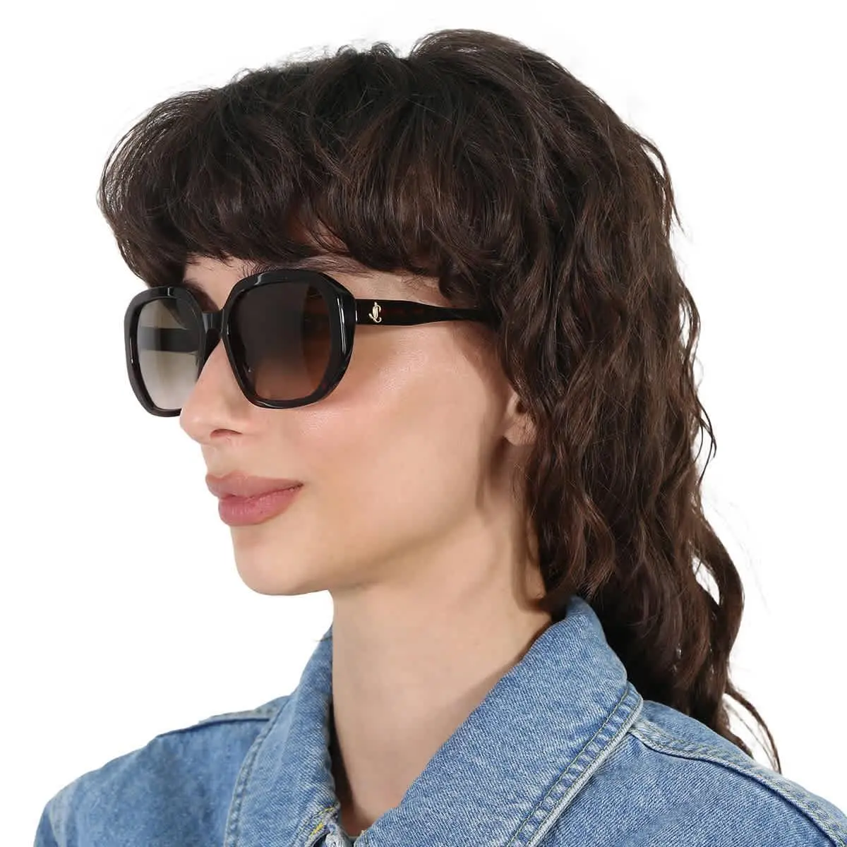 Brown Gradient Square Ladies Sunglasses Karly/f/s 0086/HA 57 by Jimmy Choo