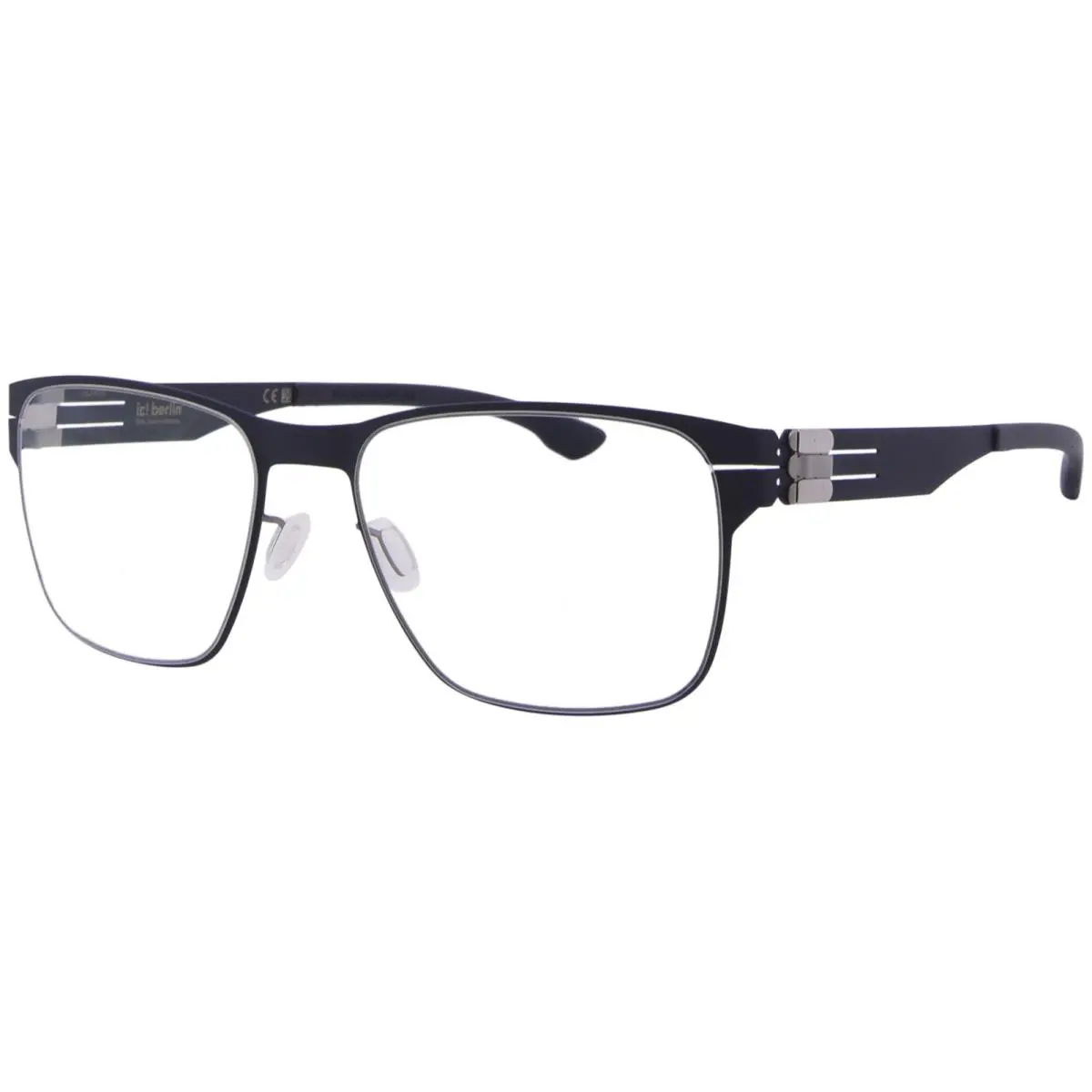 Ic Berlin Hannes-s Eyeglasses Men`s Marine Blue Full Rim Square Shape 55mm