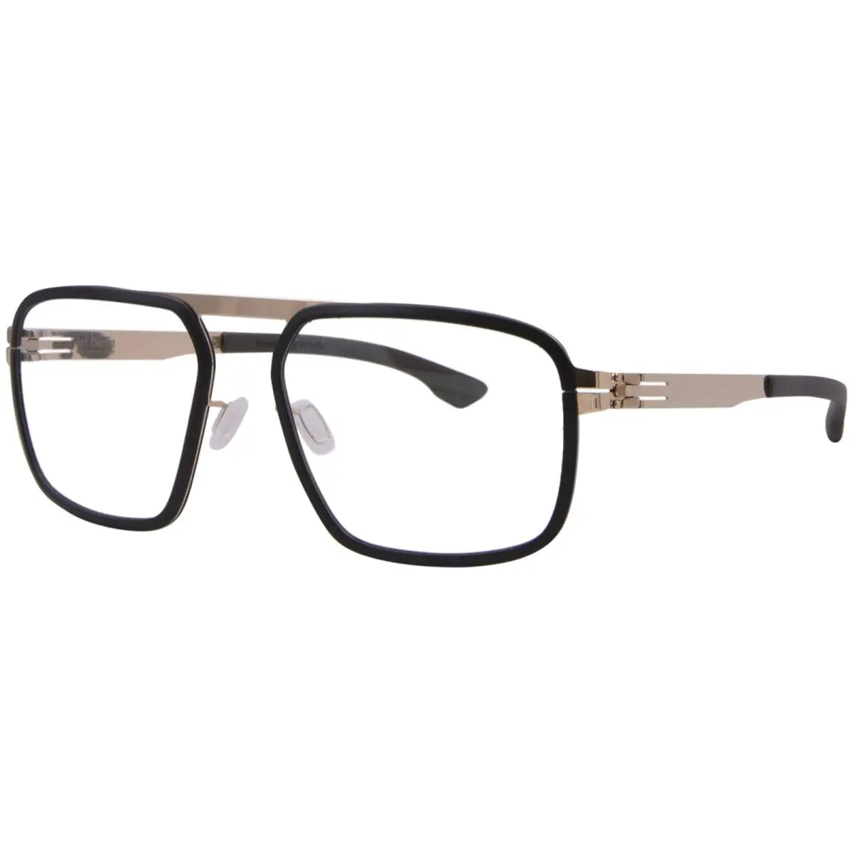 Ic Berlin Rhodium Eyeglasses Men`s Rose Gold/black/warm Grey Full Rim 54mm