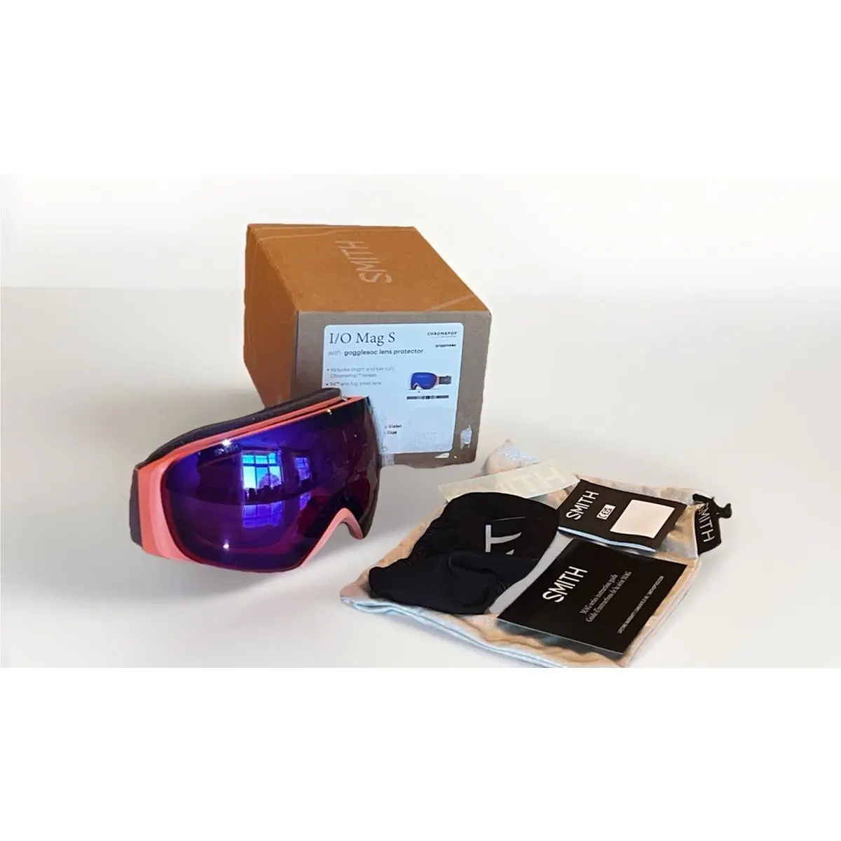 Smith I/o Mag S Goggle Arctic Apricot w/ CP Everyday Violet Mirror