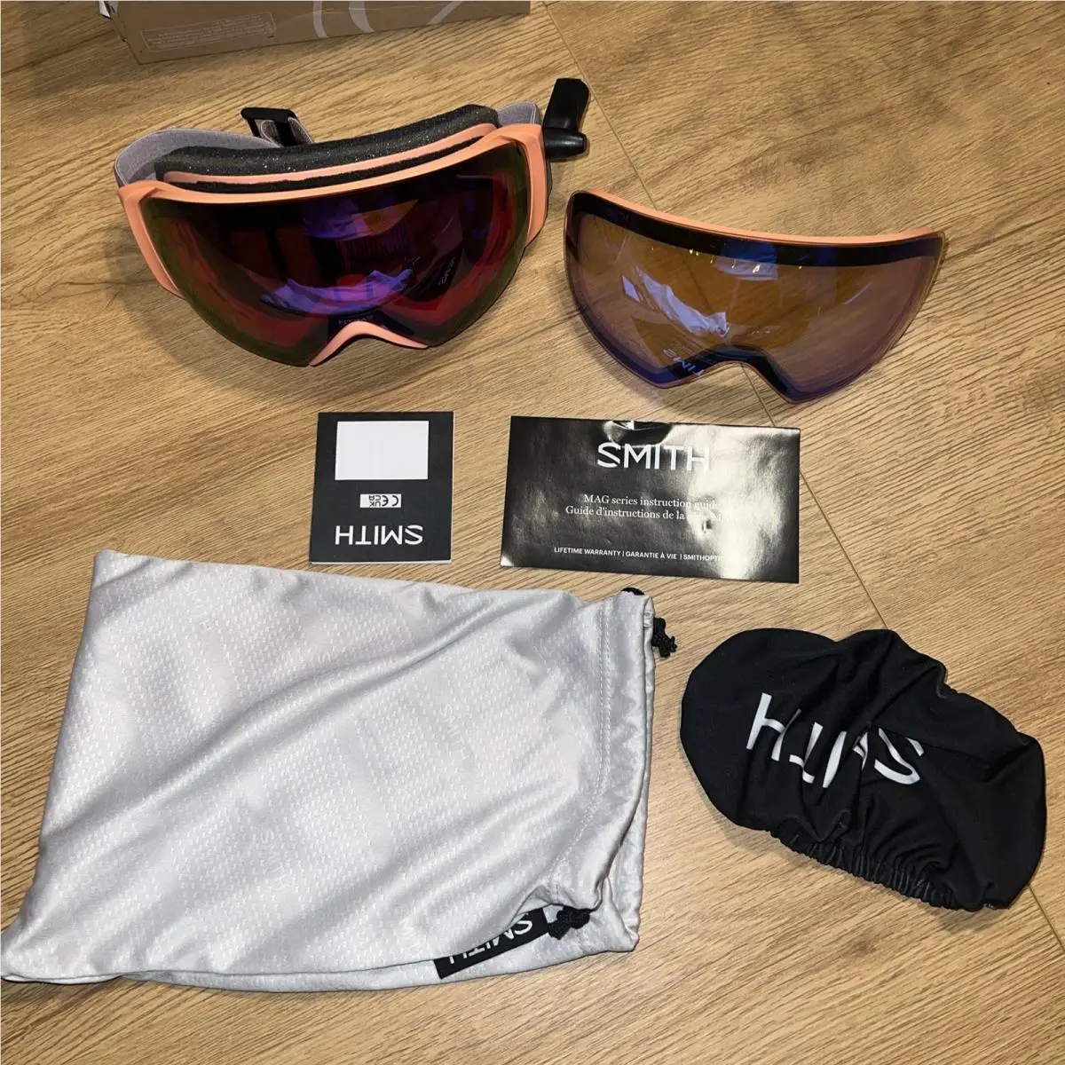 Smith I/o Mag S Ski Snowboard Goggles Arctic Apricot Chromapop Violet Storm