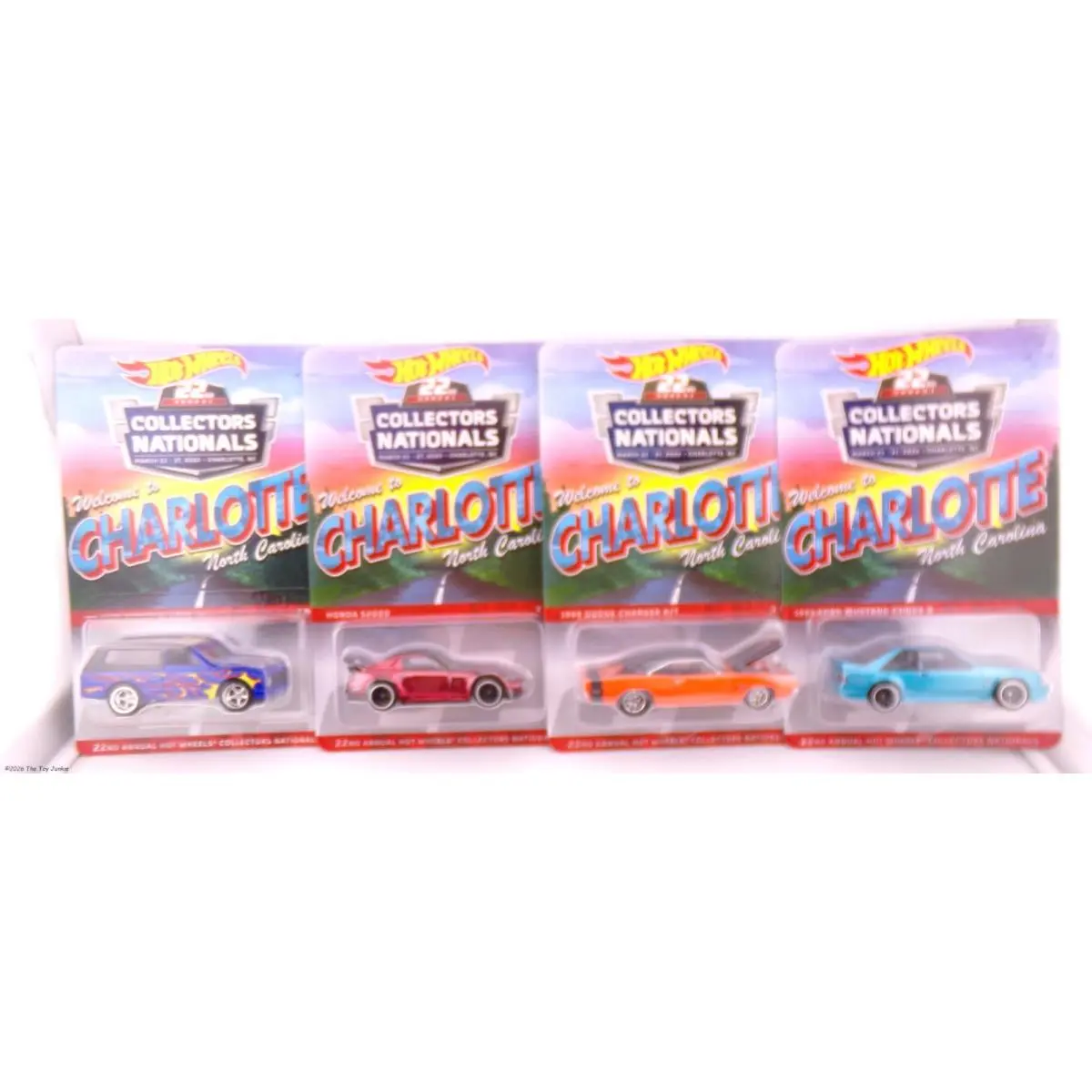 2022 Hot Wheels 22nd Nationals Convention 4-Car Set `s Matching 185