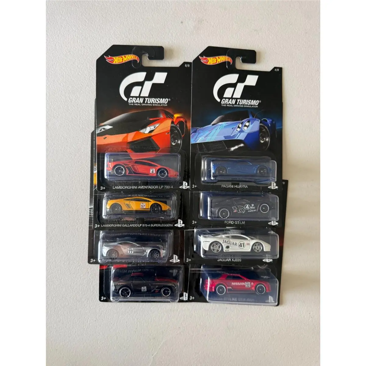 Hot Wheels Playstation Gran Turismo 2015 Complete Super Car Set 1-8 BG5