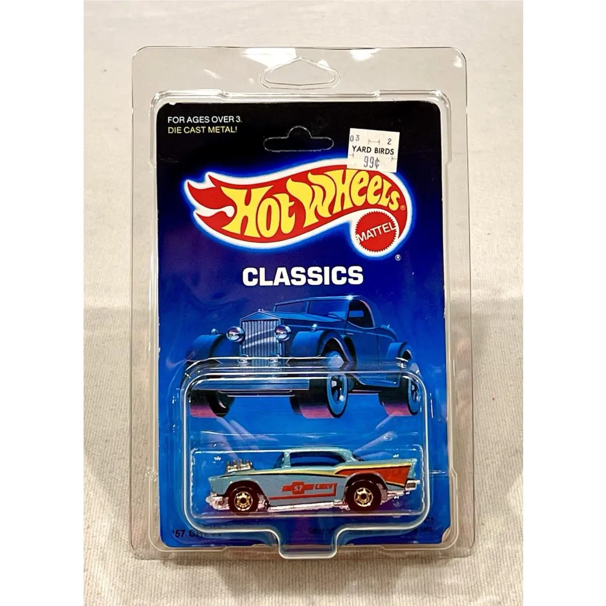 1980`s Hot Wheels Classics `57 Chevy 9638 Turquoise w/ Gho Side Graphics Moc