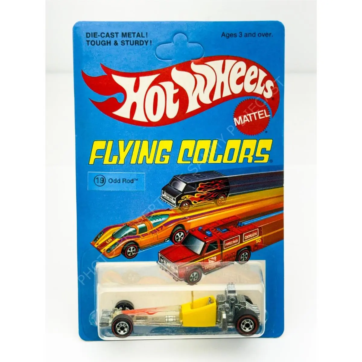 Hot Wheels Redline Odd Rod Yellow Flying Colors in Blisterpack