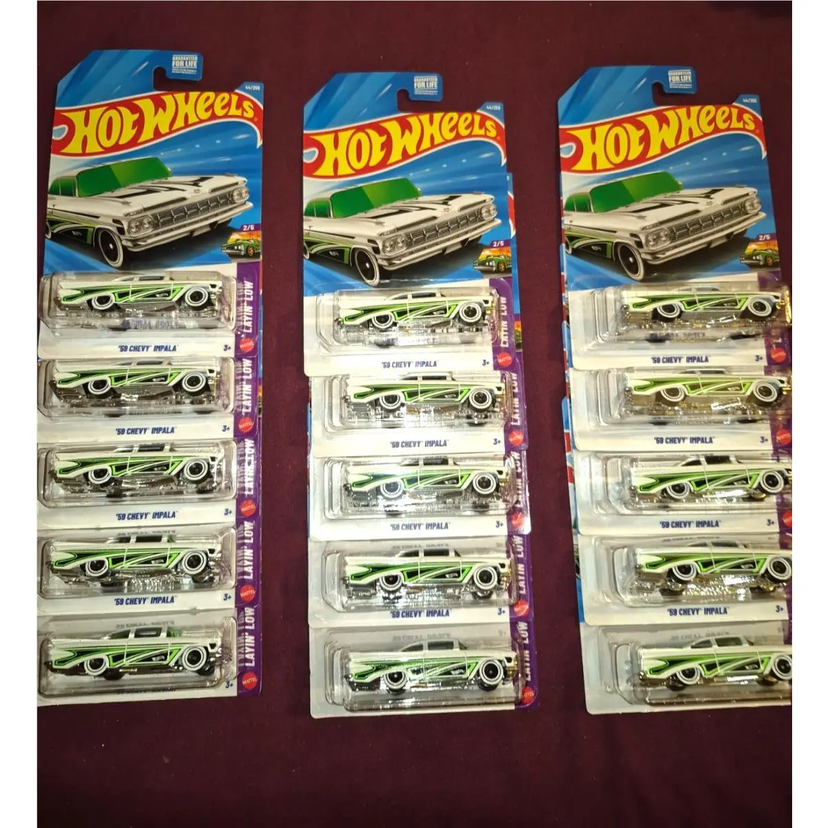 2026 Hot Wheels G Case Layin`` Low 1959 Chevy Impala--lot OF 15 Vhtf