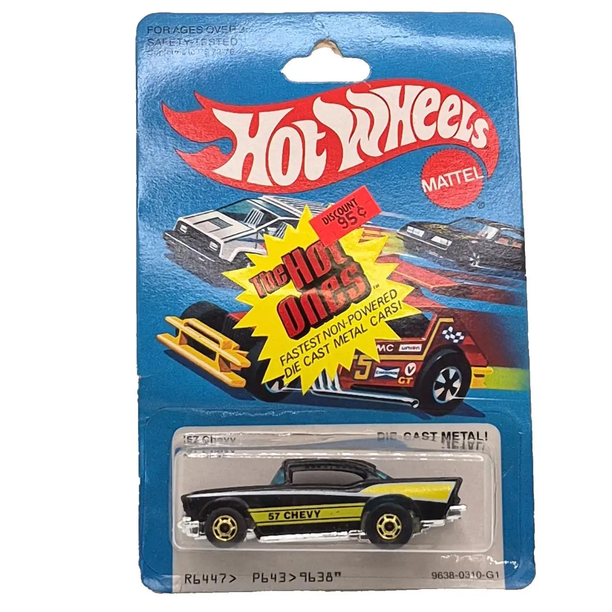 Hot Wheels The Hot Ones ’57 Chevy 1976/1982 Black BP Made in Hong Kong