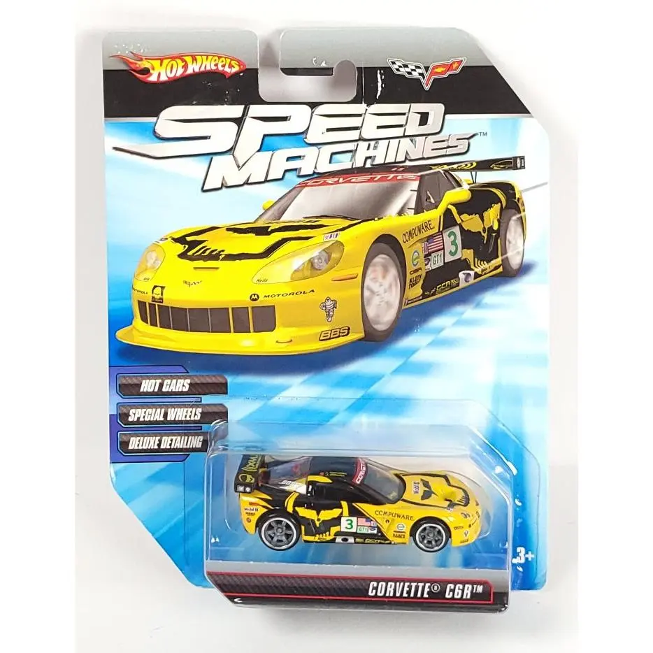 Hot Wheels Speed Machines Corvette C6R Yellow Black