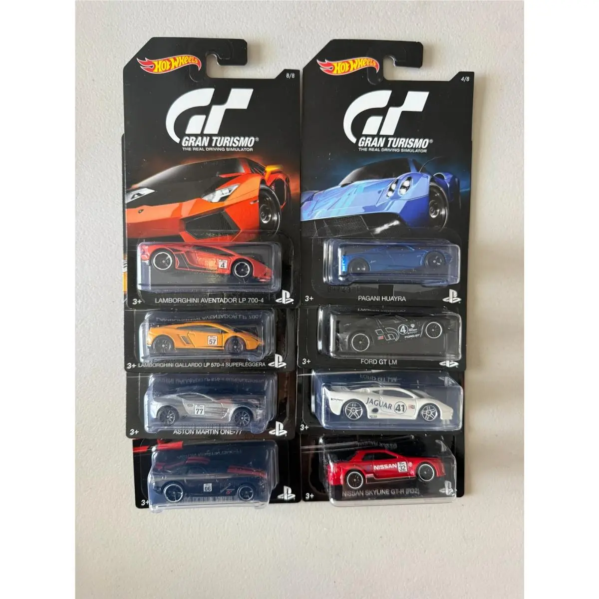 Hot Wheels Playstation Gran Turismo 2015 Complete Super Car Set 1-8 BG1