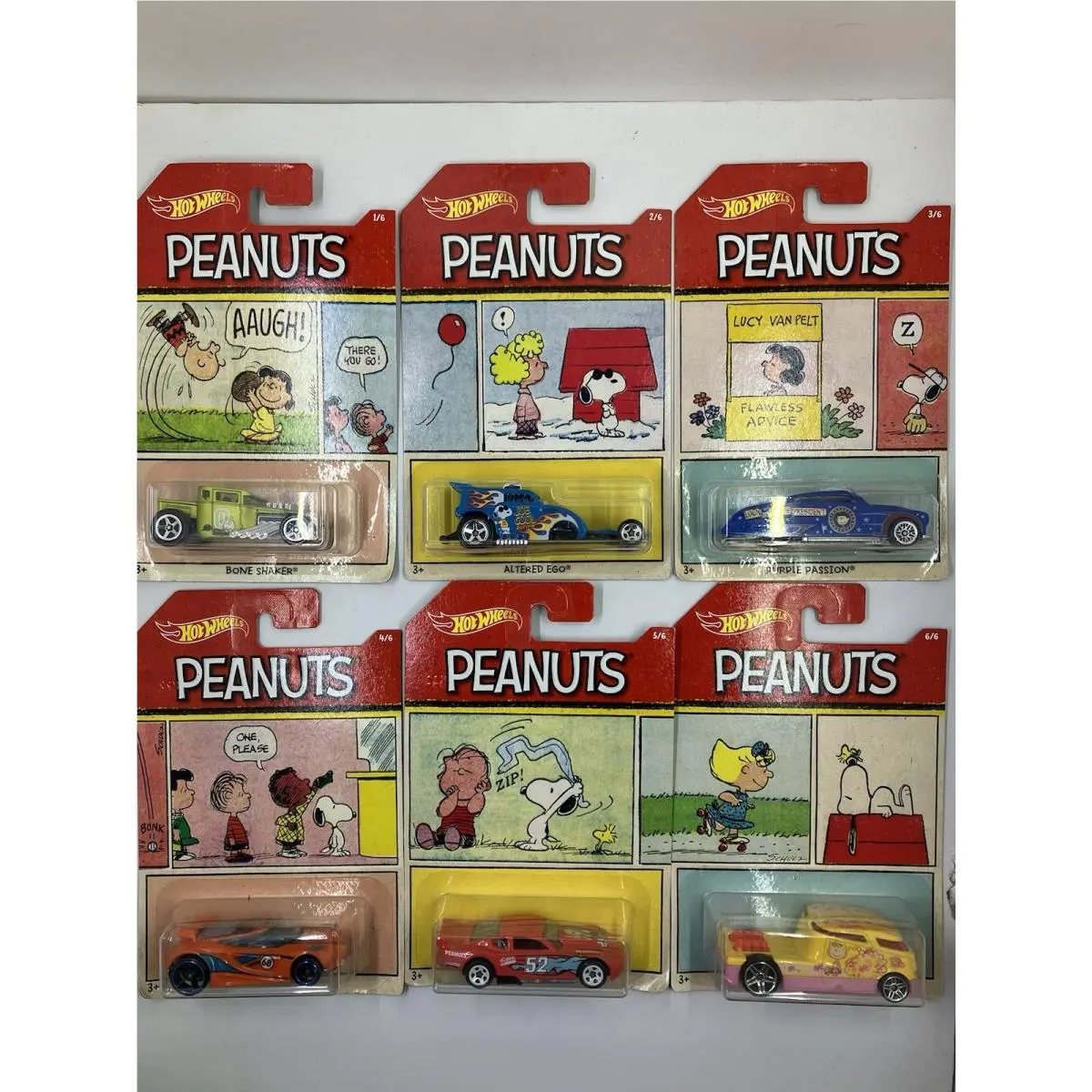 Hot Wheels - Peanuts - Complete Set of 6