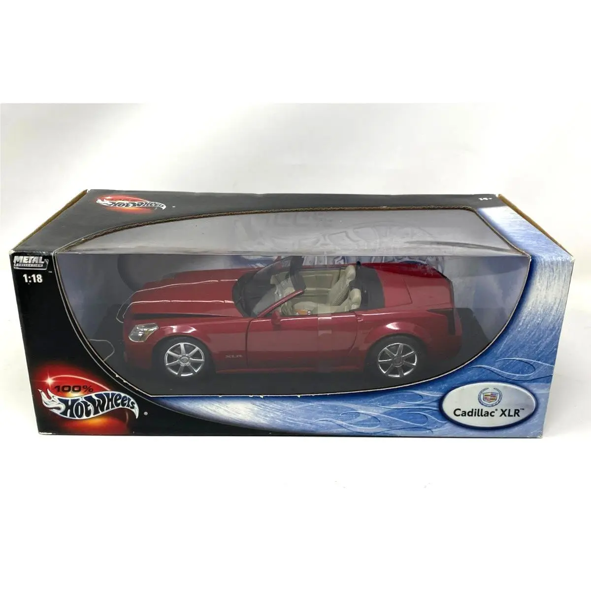 Hot Wheels Cadillac Xlr - Metallic Red 1:18 Scale Metal Collection Model Car