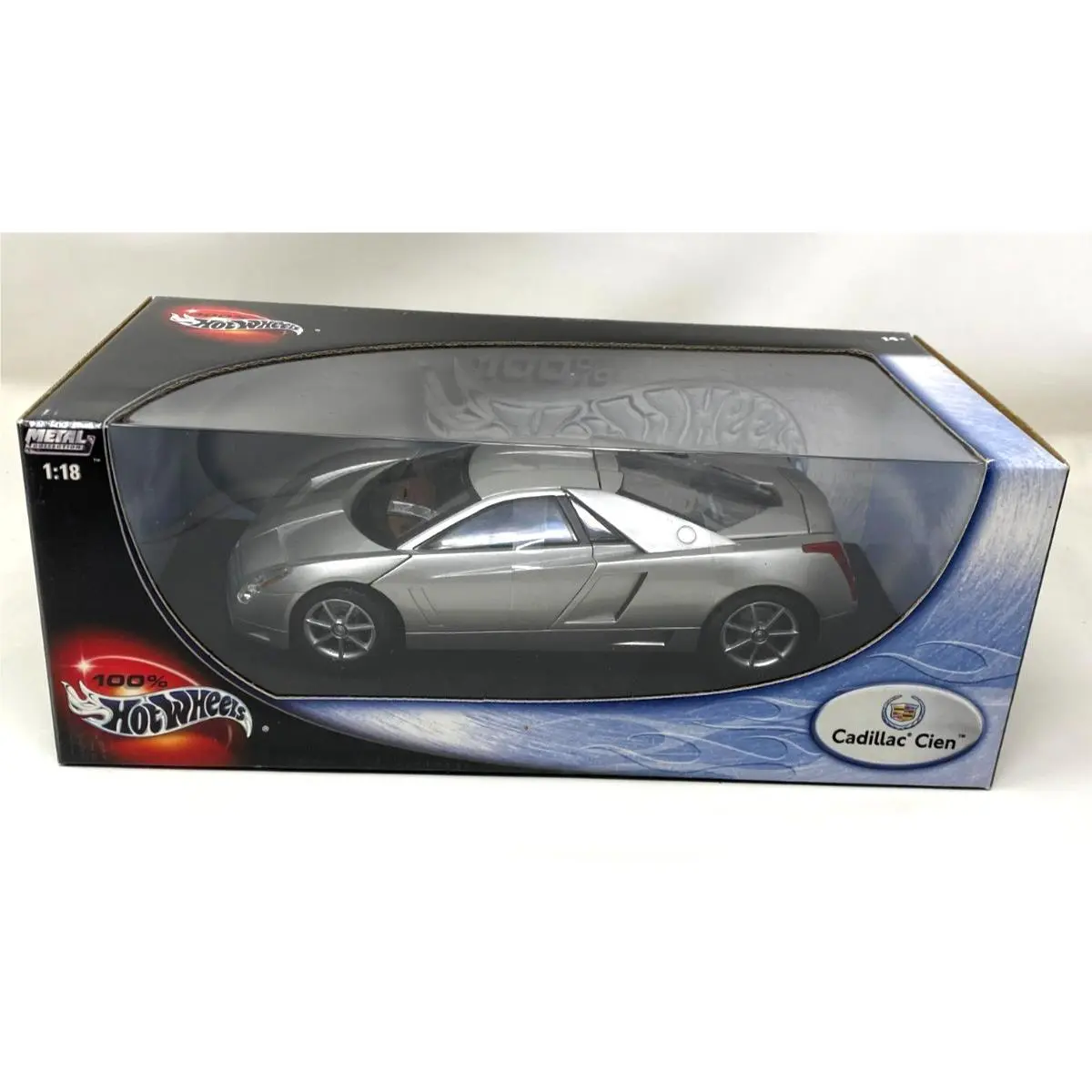 Hot Wheels Cadillac Cien V12 Concept Car Metal Collection 1:18 Silver Diecast