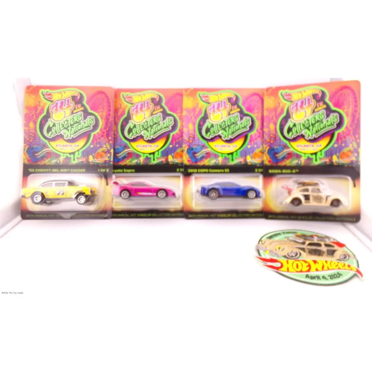 Hot Wheels 24th Nationals Matching Numbers 4 Car Set / 1 Patch 187 Matching `S
