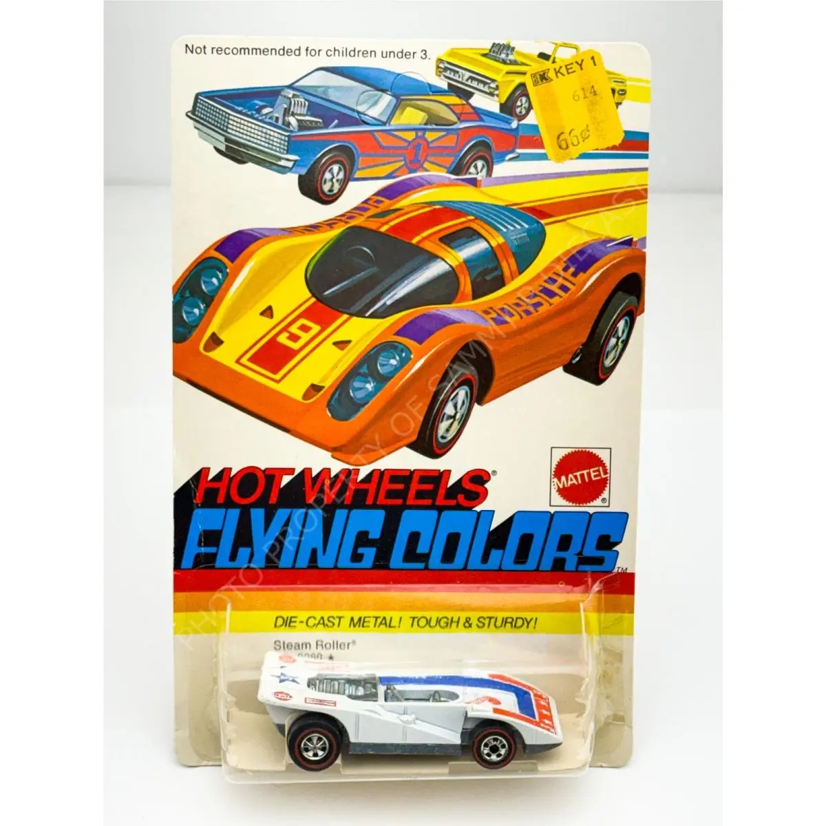 Hot Wheels Redline Steam Roller White Flying Colors in Blisterpack