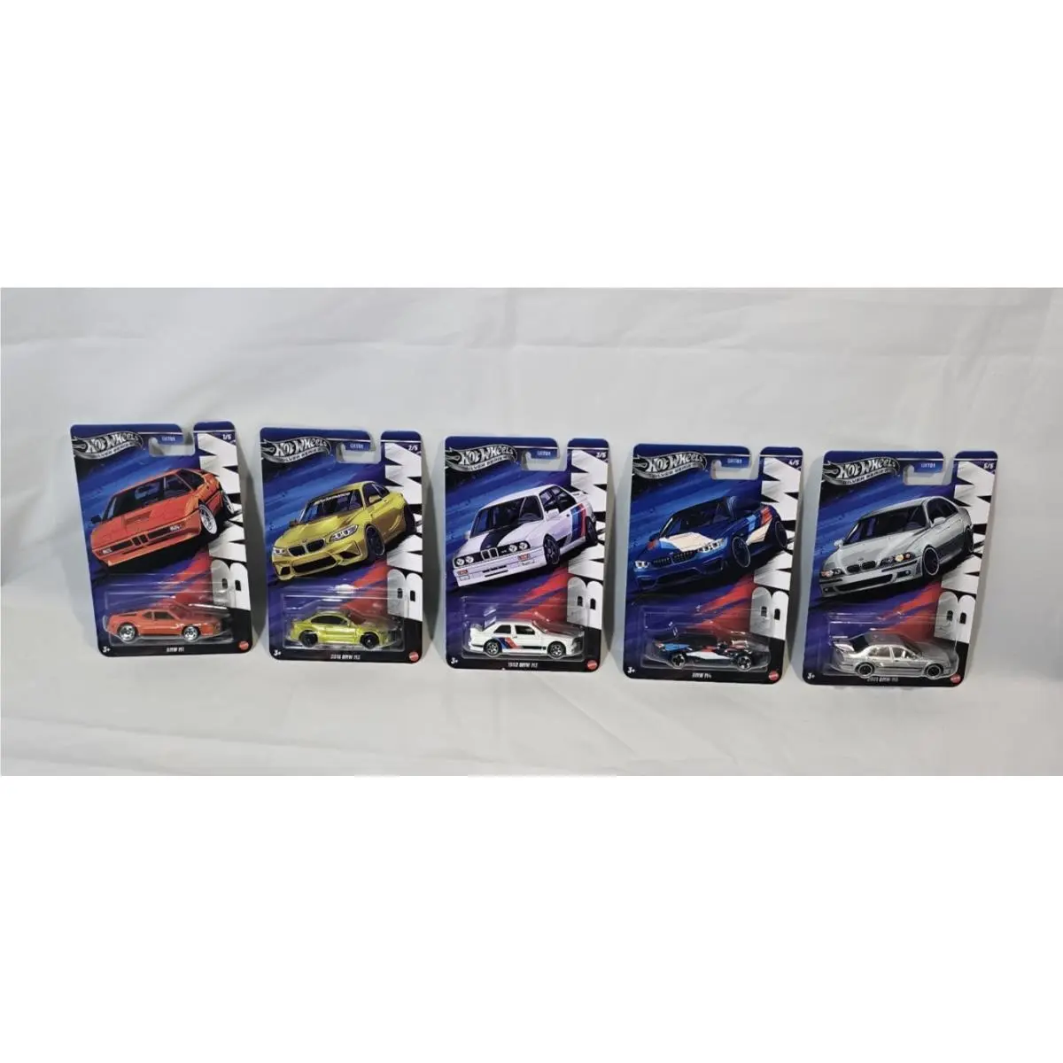 Hot Wheels Silver Series Bmw Full Set Of 5 Diecast 1/64 M1 M2 M3 M4 M5