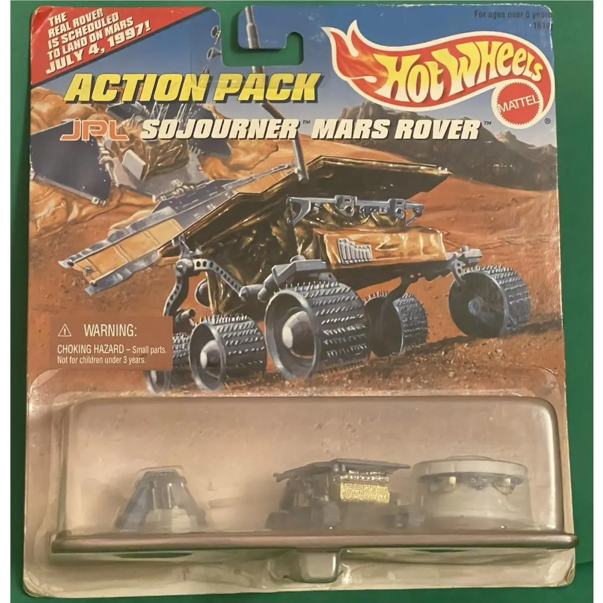 1996 Hot Wheels Jpl Sojourner Mars Rover Action Pack Die-cast Set