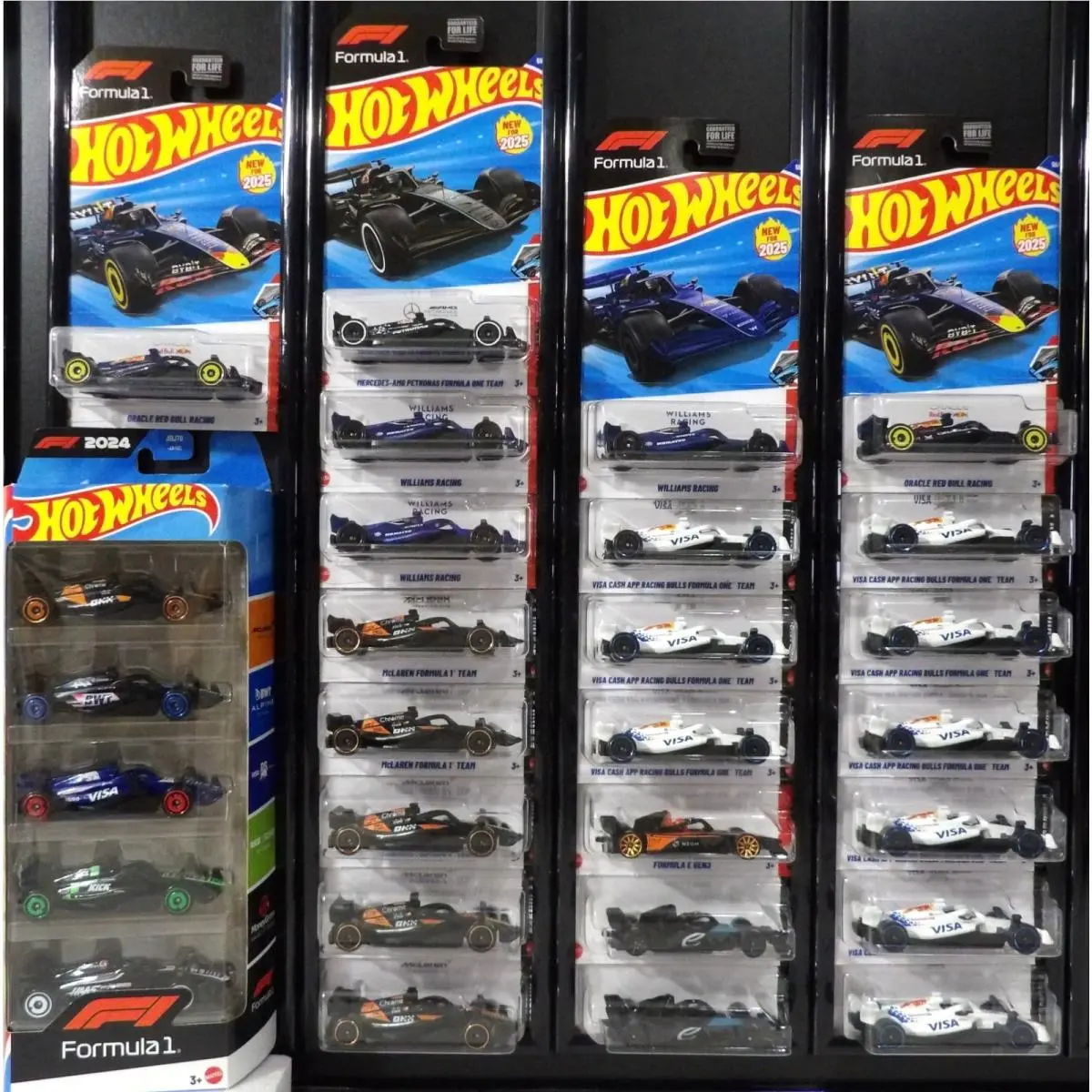 Hot Wheels F1 Racing Mclaren Visa Cash App Mercedes Amg Williams Red Bull 28cars