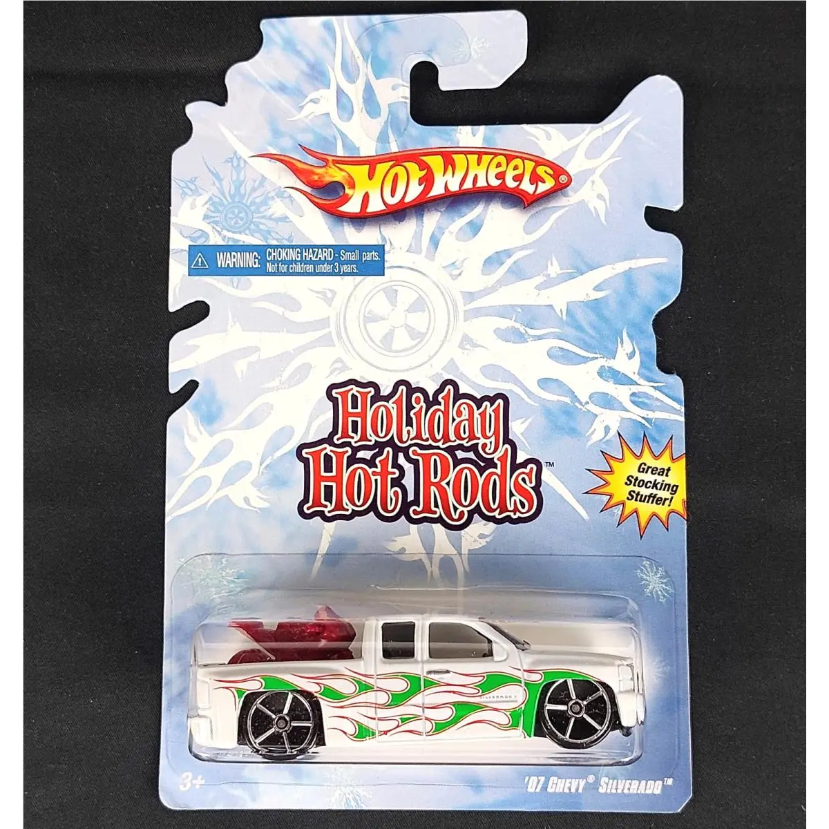 Hot Wheels Holiday Hot Rods 07 Chevy Silverado Pearl White 2008