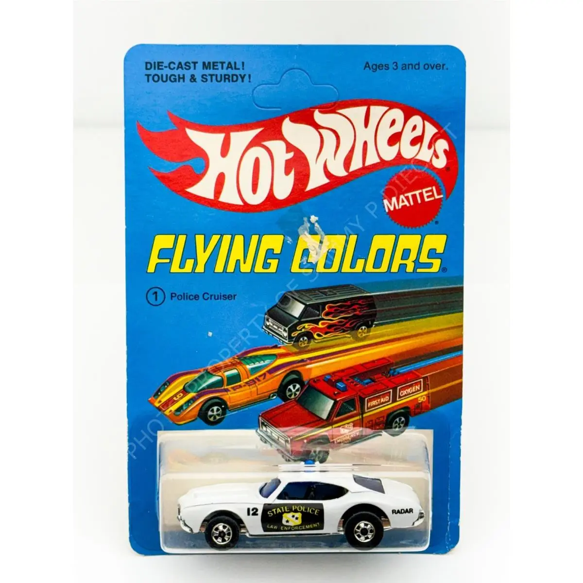 Hot Wheels Blackwall Police Cruiser 442 Flying Colors 1 in Blisterpack