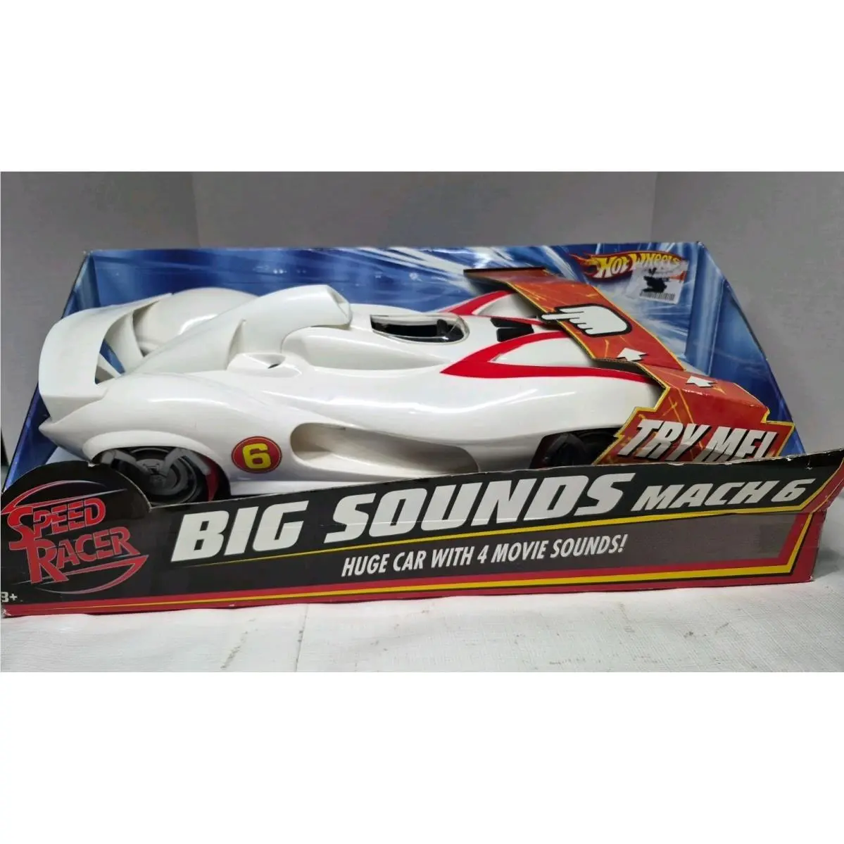 Hot Wheels Speed Racer Mach 6 Big Sounds 17” 2007 In Package Display
