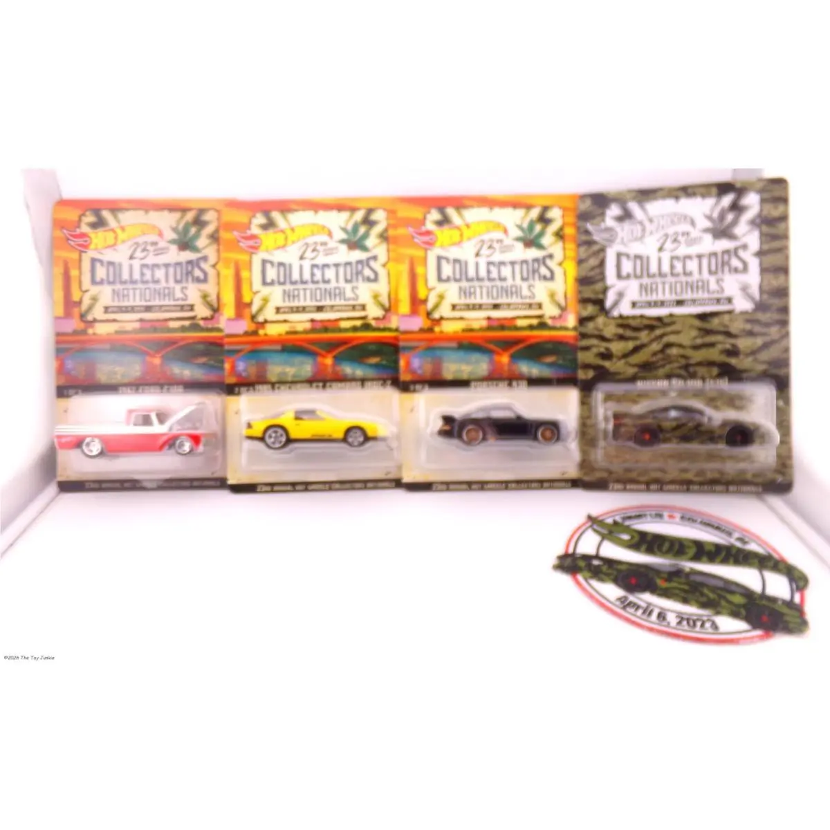 Hot Wheels 23rd Annual Collectors Nationals Set Of 4 Cars and 1 Patch