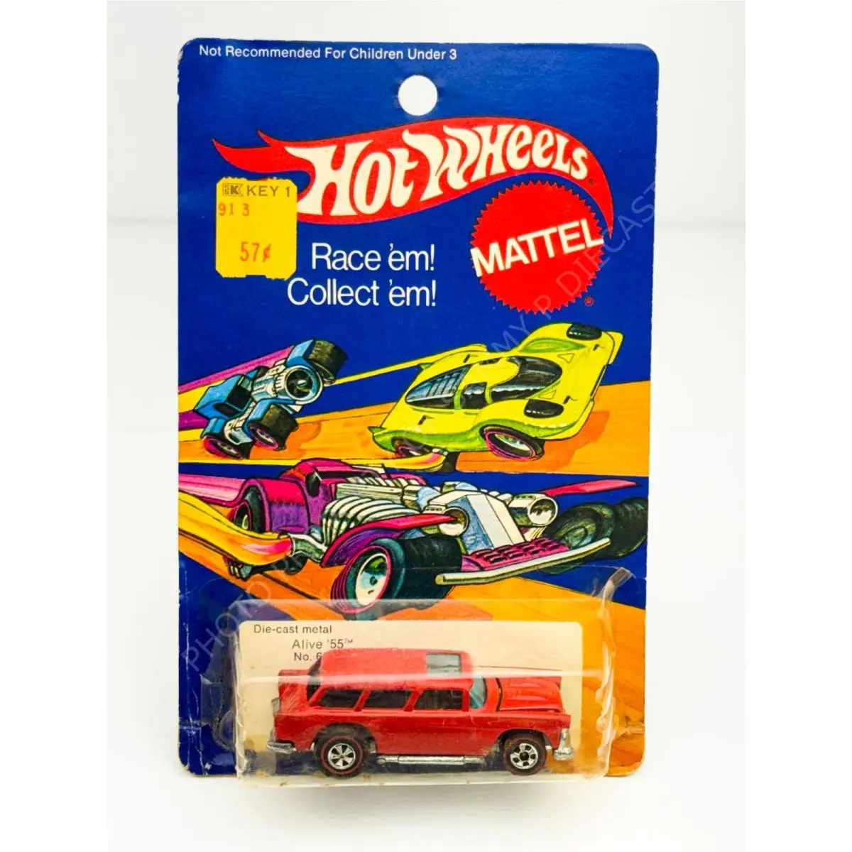 Hot Wheels Redline Alive 55 1973 Red Enamel Dark Interior in Blisterpack