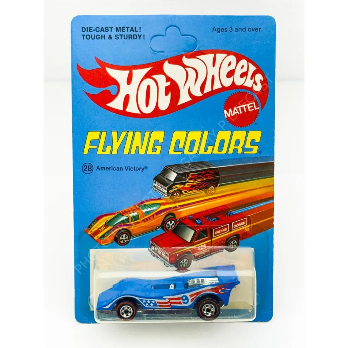 Hot Wheels Redline American Victory Lt Blue Flying Colors in Blisterpack