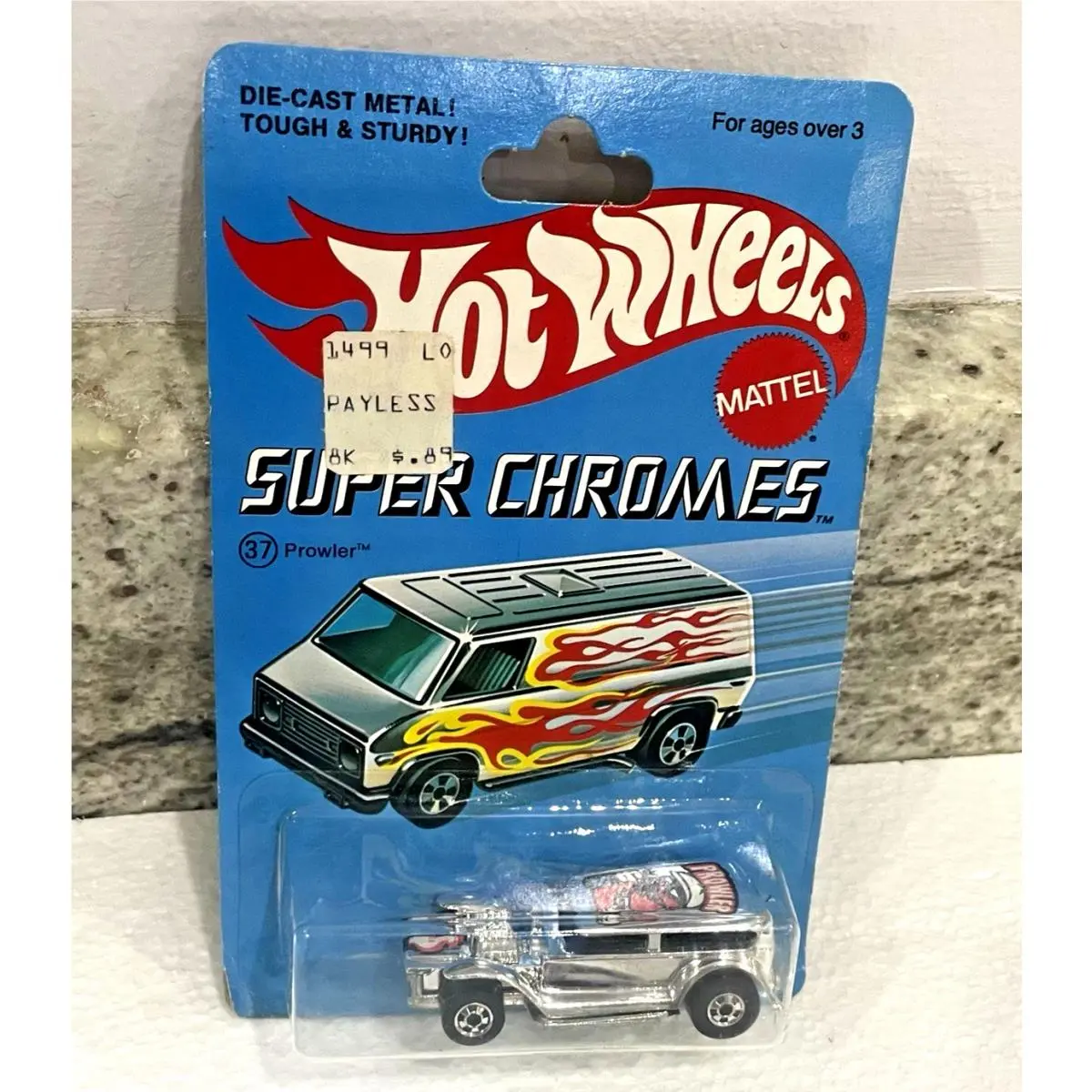 Hot Wheels Superchromes Blackwall Prowler Burglar Tampo Mint On Card