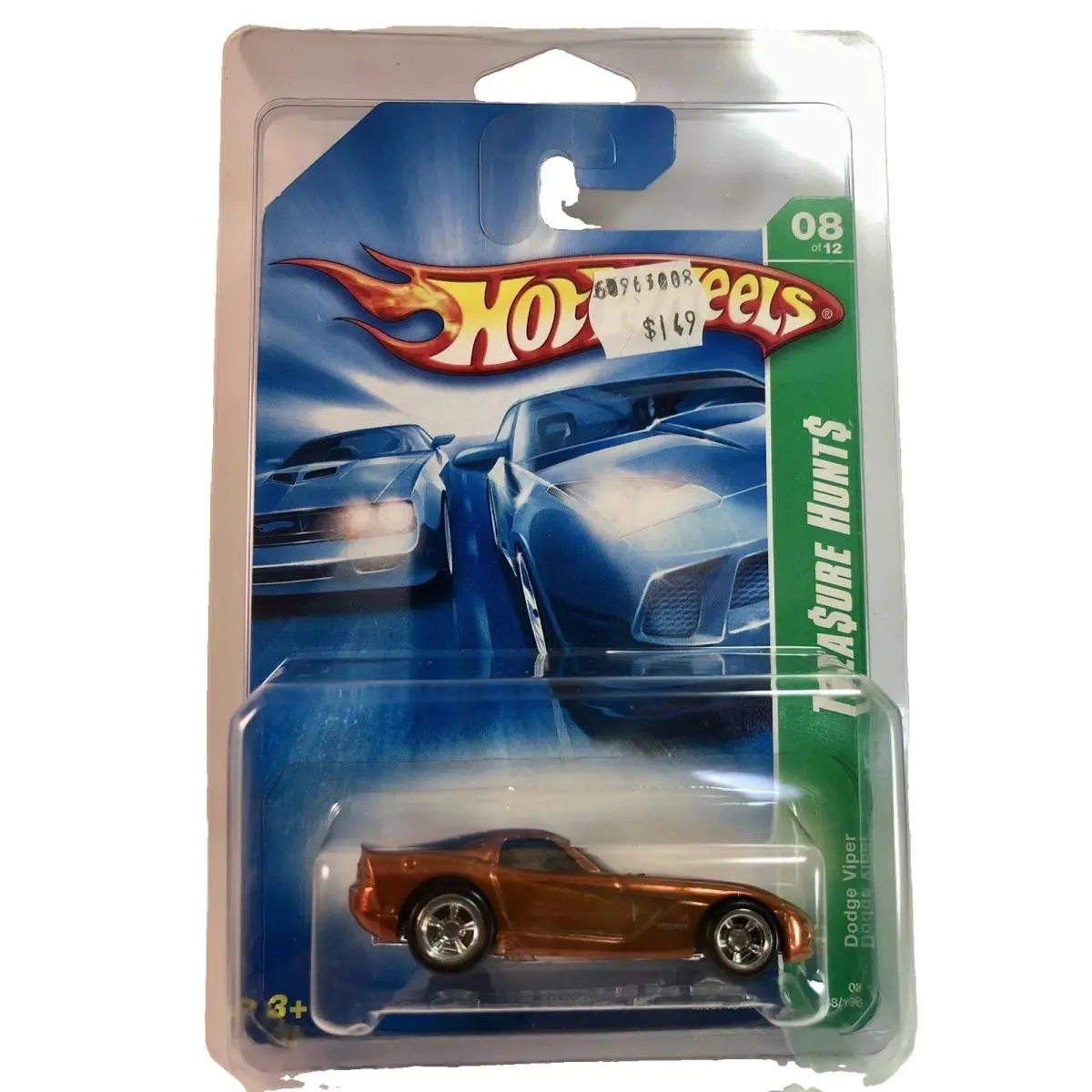 2008 Hot Wheels Super Treasure T-hunt Dodge Viper Diecast Real Riders