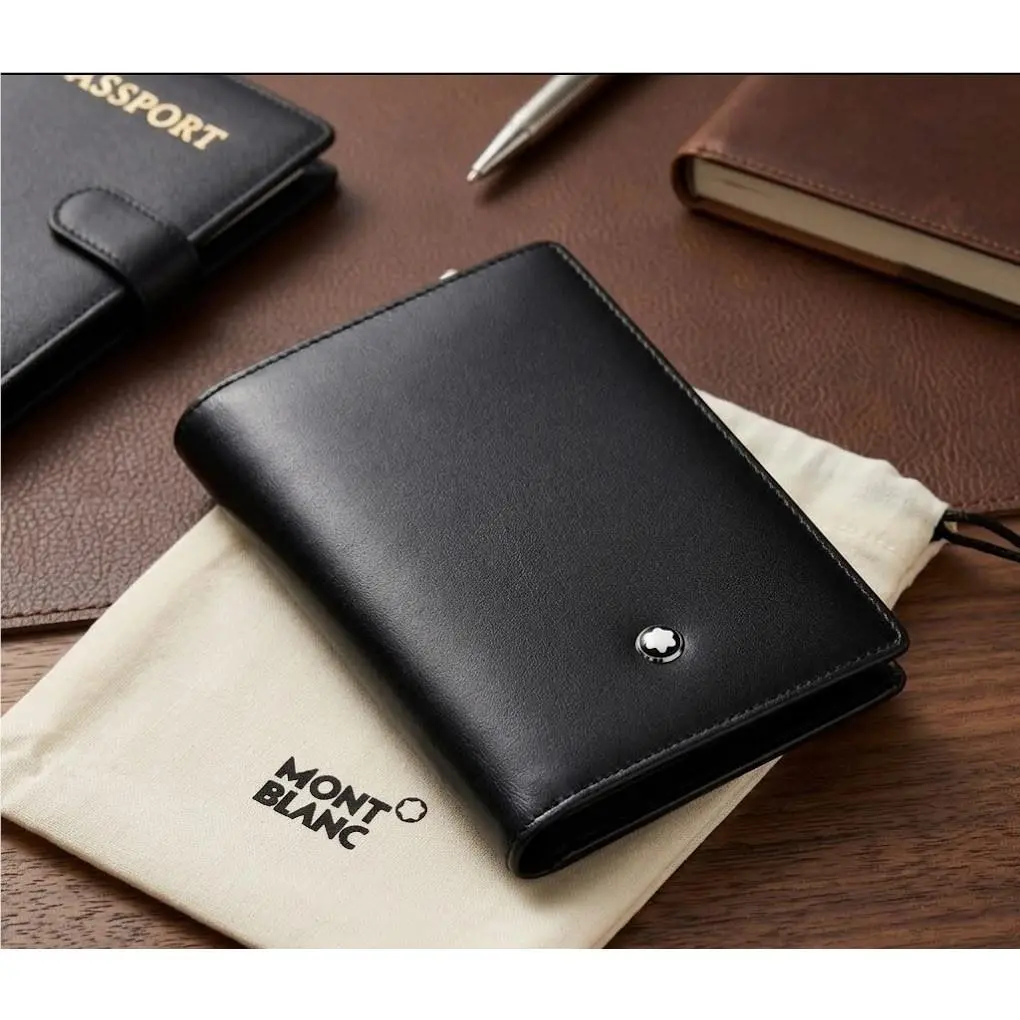 Montblanc Meisterstück Black Leather 4CC Card Holder Mini Wallet MB113223