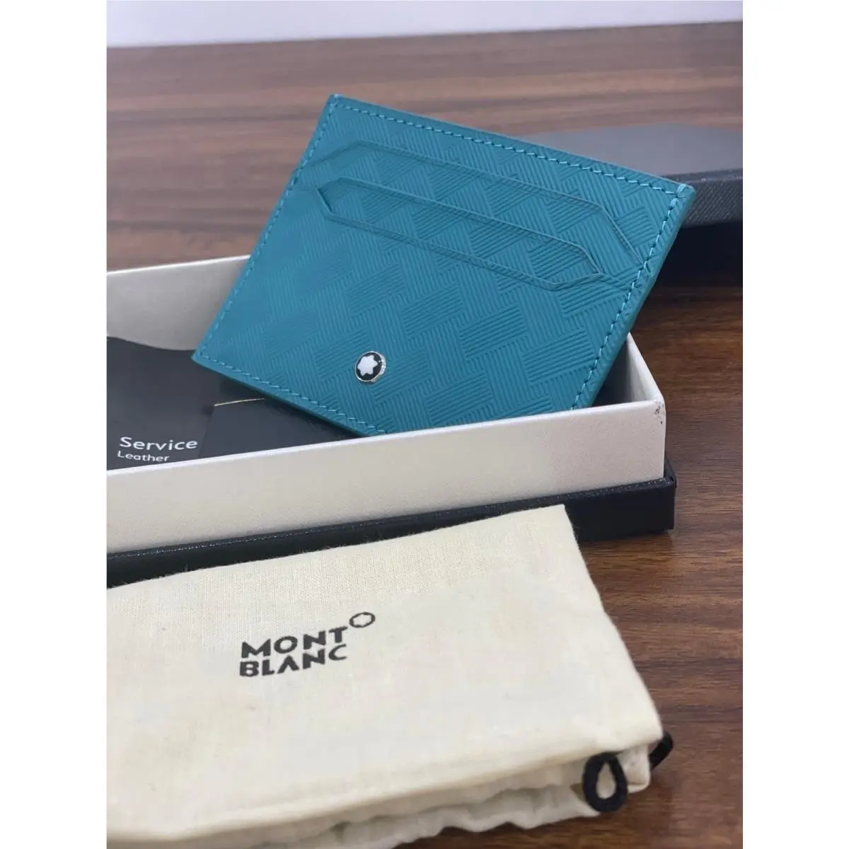 Montblanc Meisterstück 6CC Blue Leather Card Holder Luxury Wallet 2026