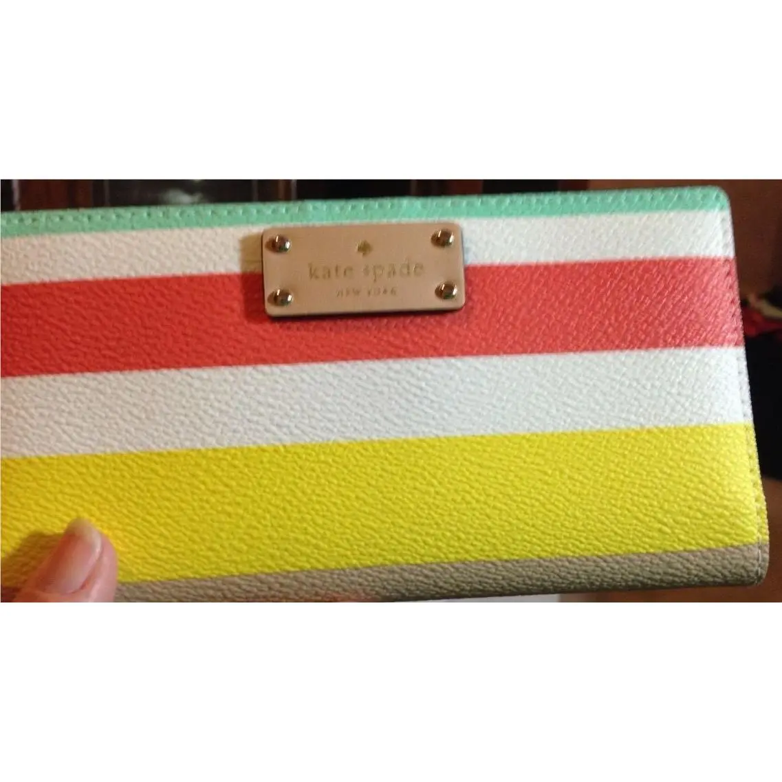 Kate Spade Stacy Grove Street Printed Dunestripe Wallet