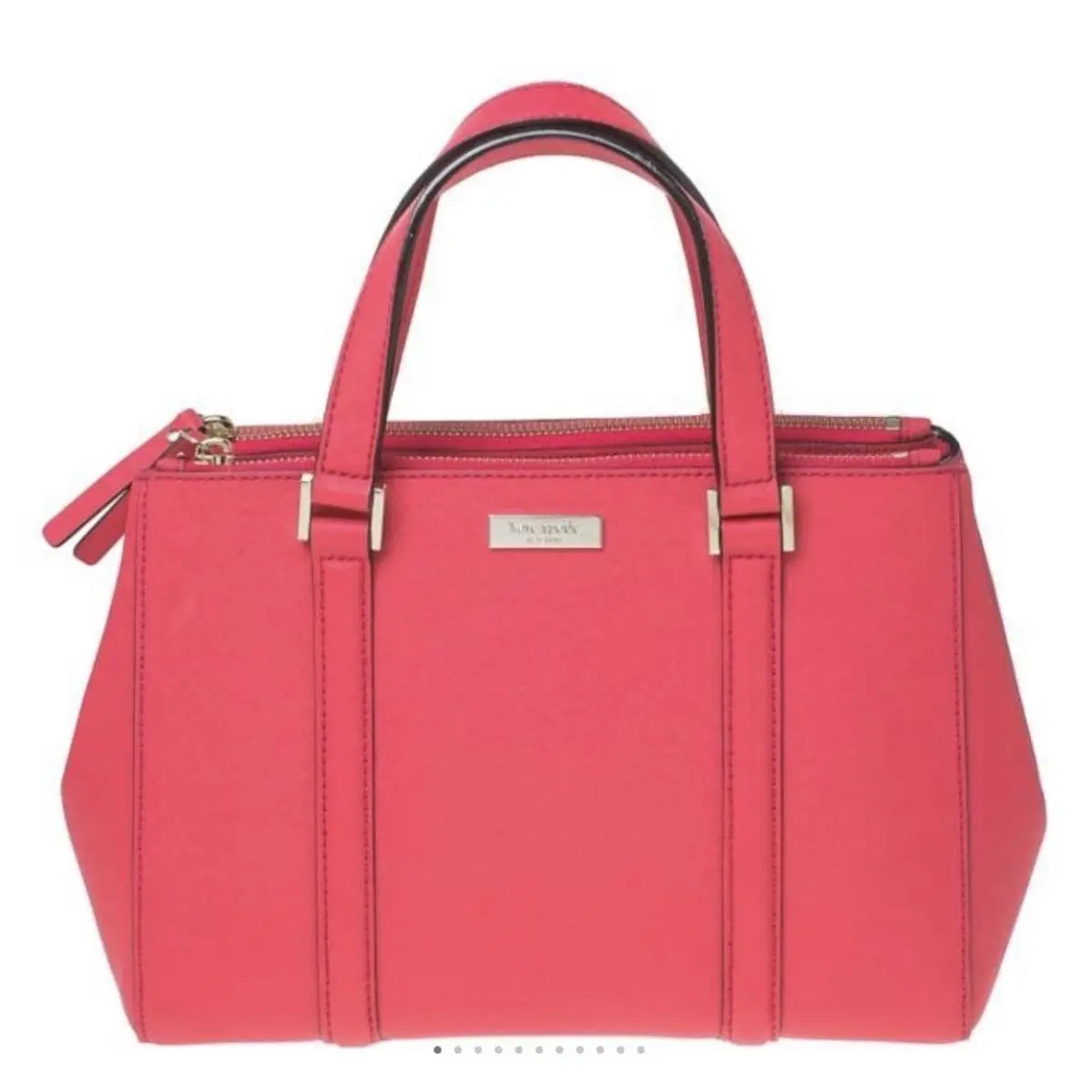 Kate Spade Fuchsia Pink Loden Leather Satchel/crossbody Bag New