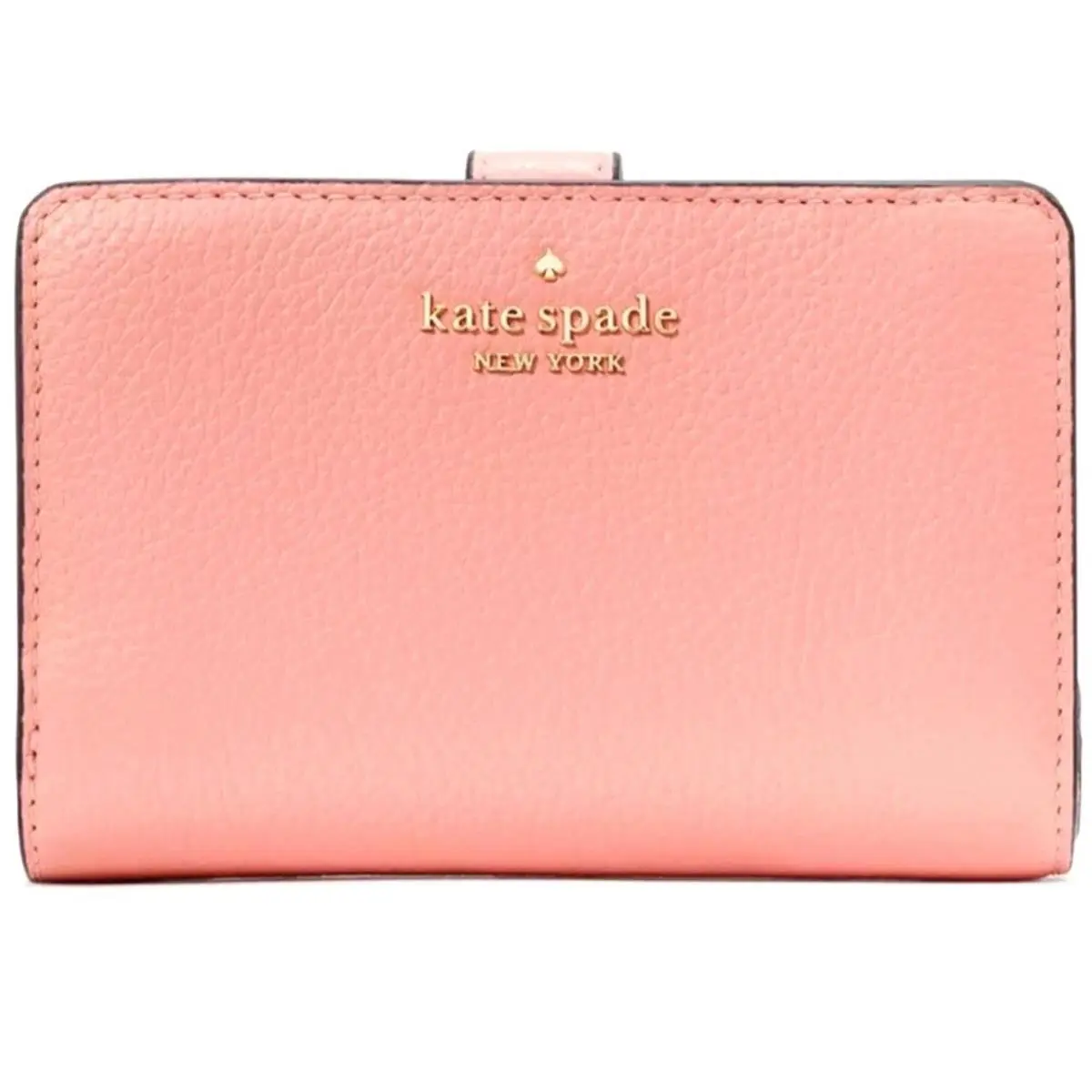 Kate Spade New York Leila Medium Compact Bifold Wallet Leather Peachy Rose