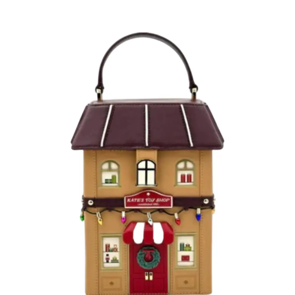 Kate Spade Oh What Fun 3D Toy Store Crossbody House Purse - Brown/red