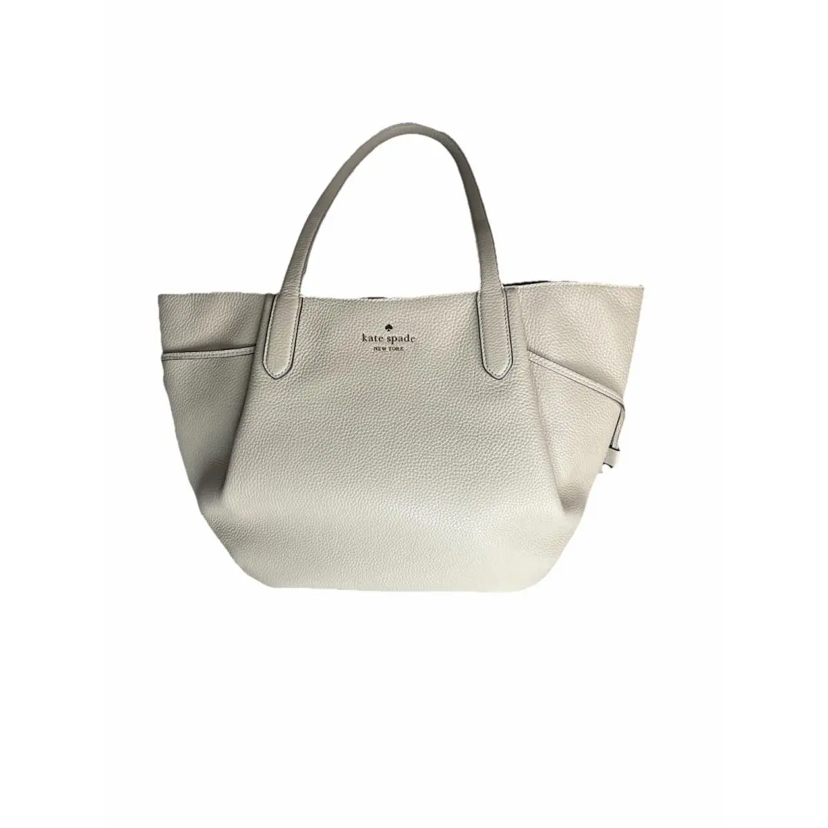 Kate Spade Dumpling Tote Womens Light Sand KF389 Pebbled Leather Handbag Purse